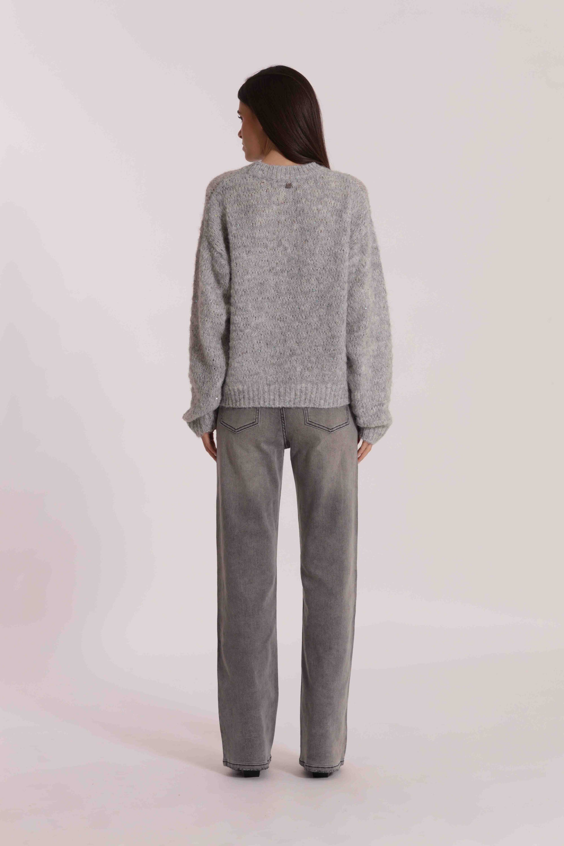 JEANS CON STRASS TRASPARENTI