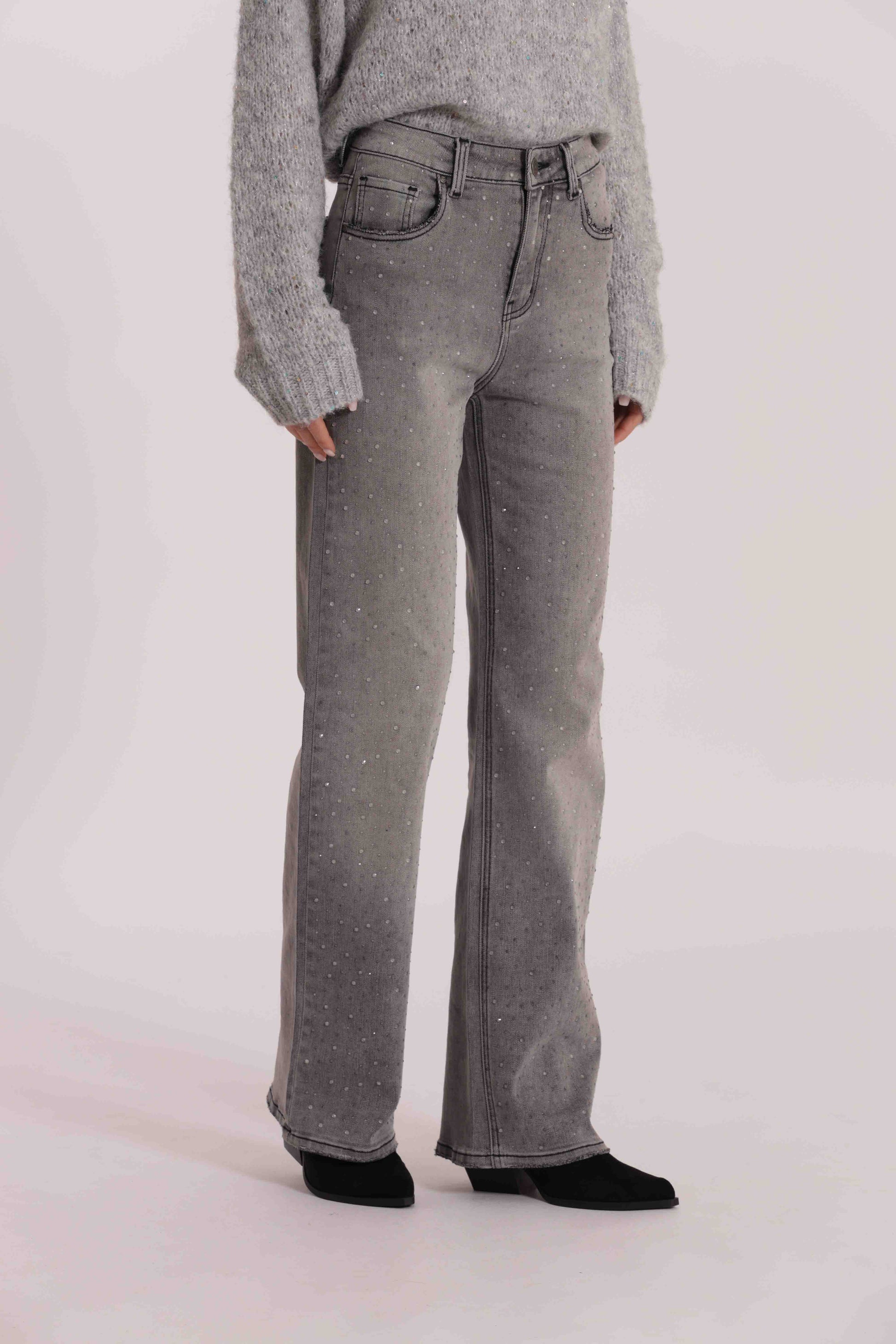 JEANS CON STRASS TRASPARENTI