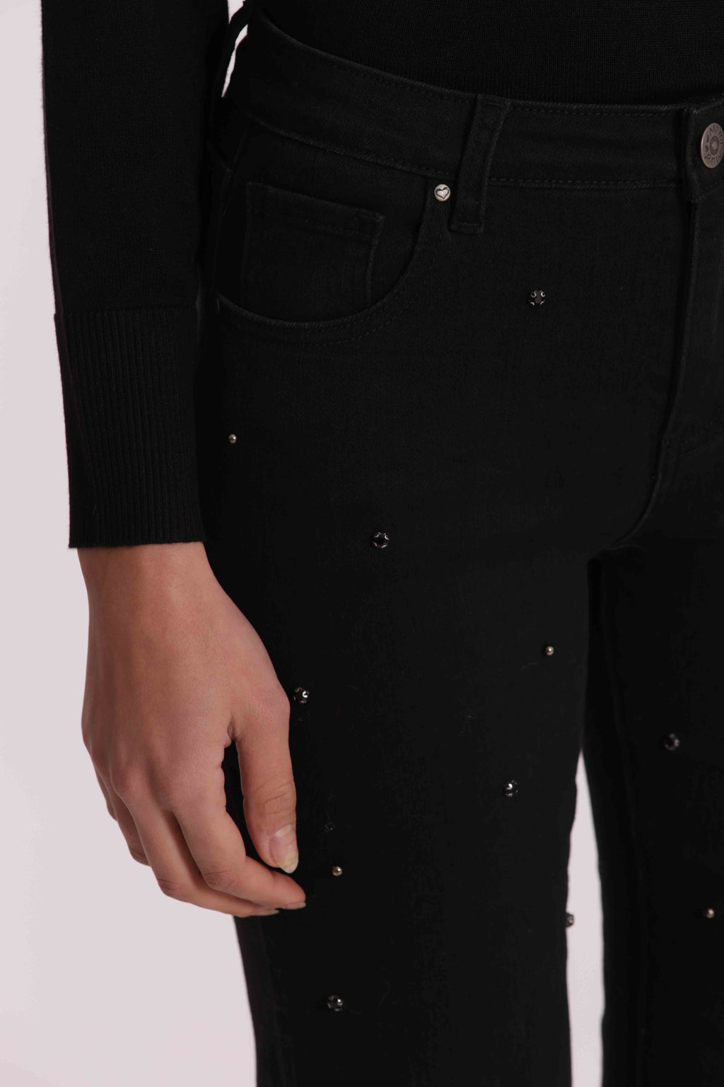 JEANS SIGARETTA CON STRASS