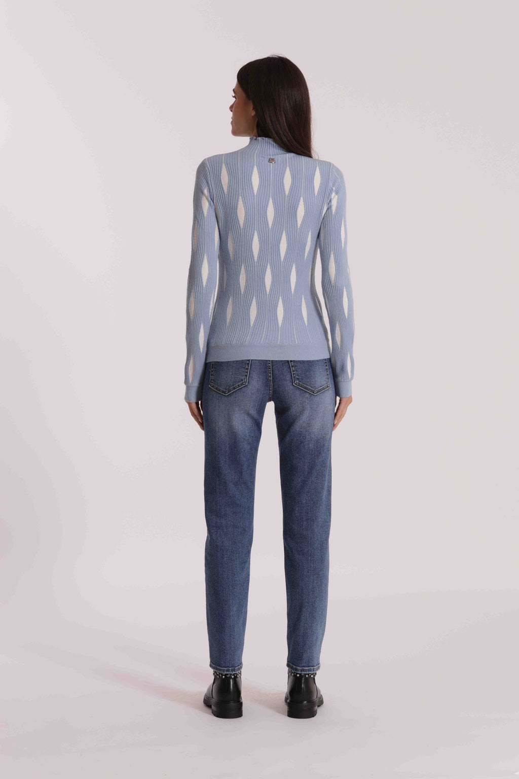 JEANS SIGARETTA CON STRASS