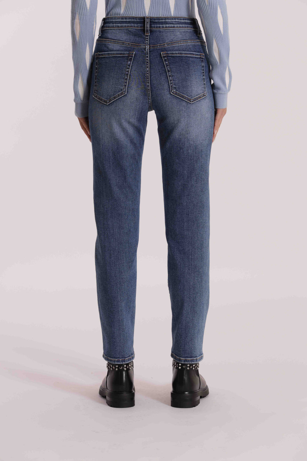 JEANS SIGARETTA CON STRASS