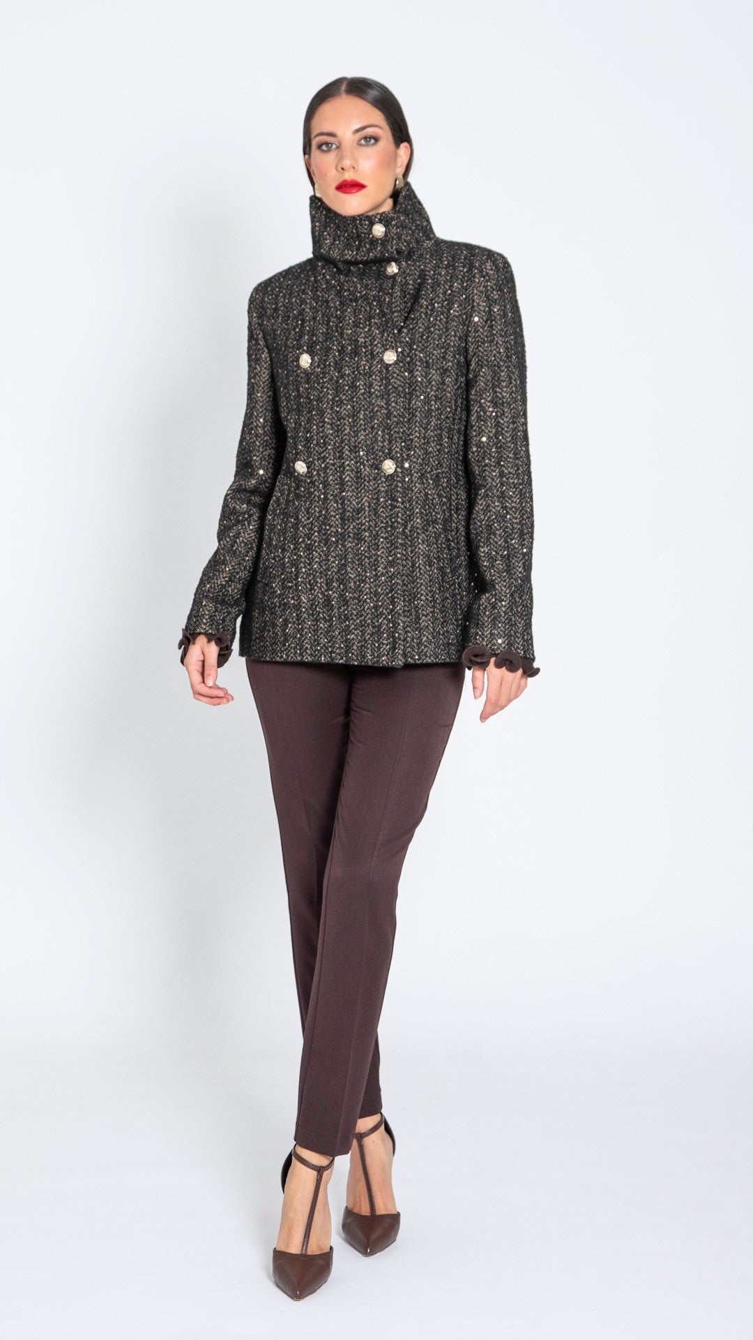 GIACCONE ELEGANTE SPINATO