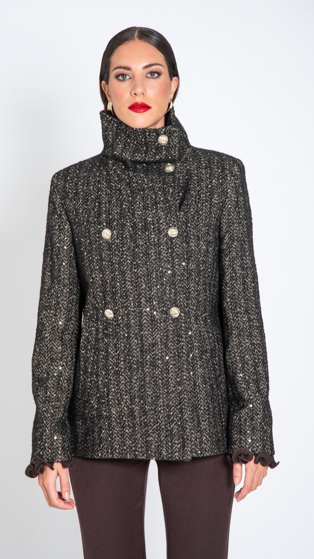 GIACCONE ELEGANTE SPINATO