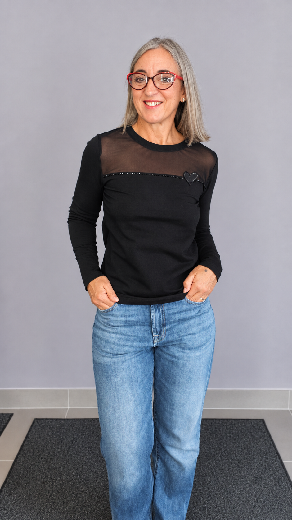 T-SHIRT MAN.LUNGHE CON TRASPARENZA