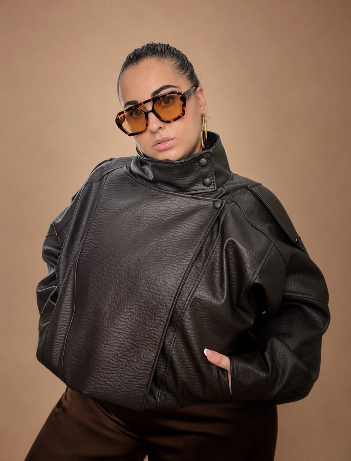 GIACCA CURVY ECOPELLE