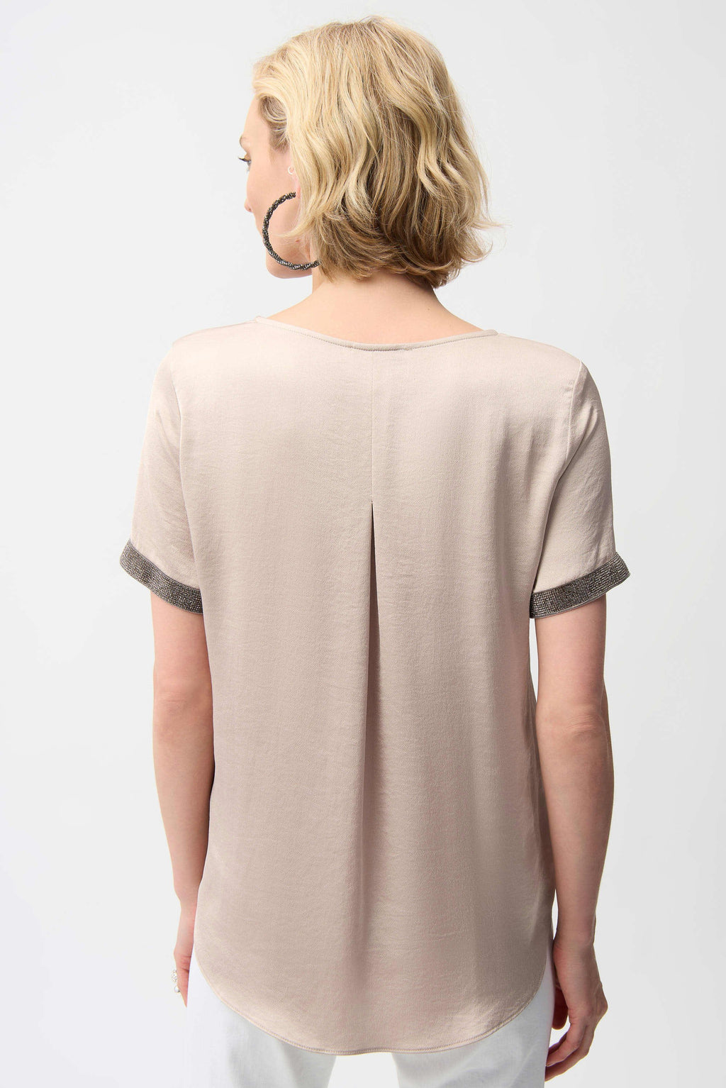 BLUSA IN RASO E STRASS
