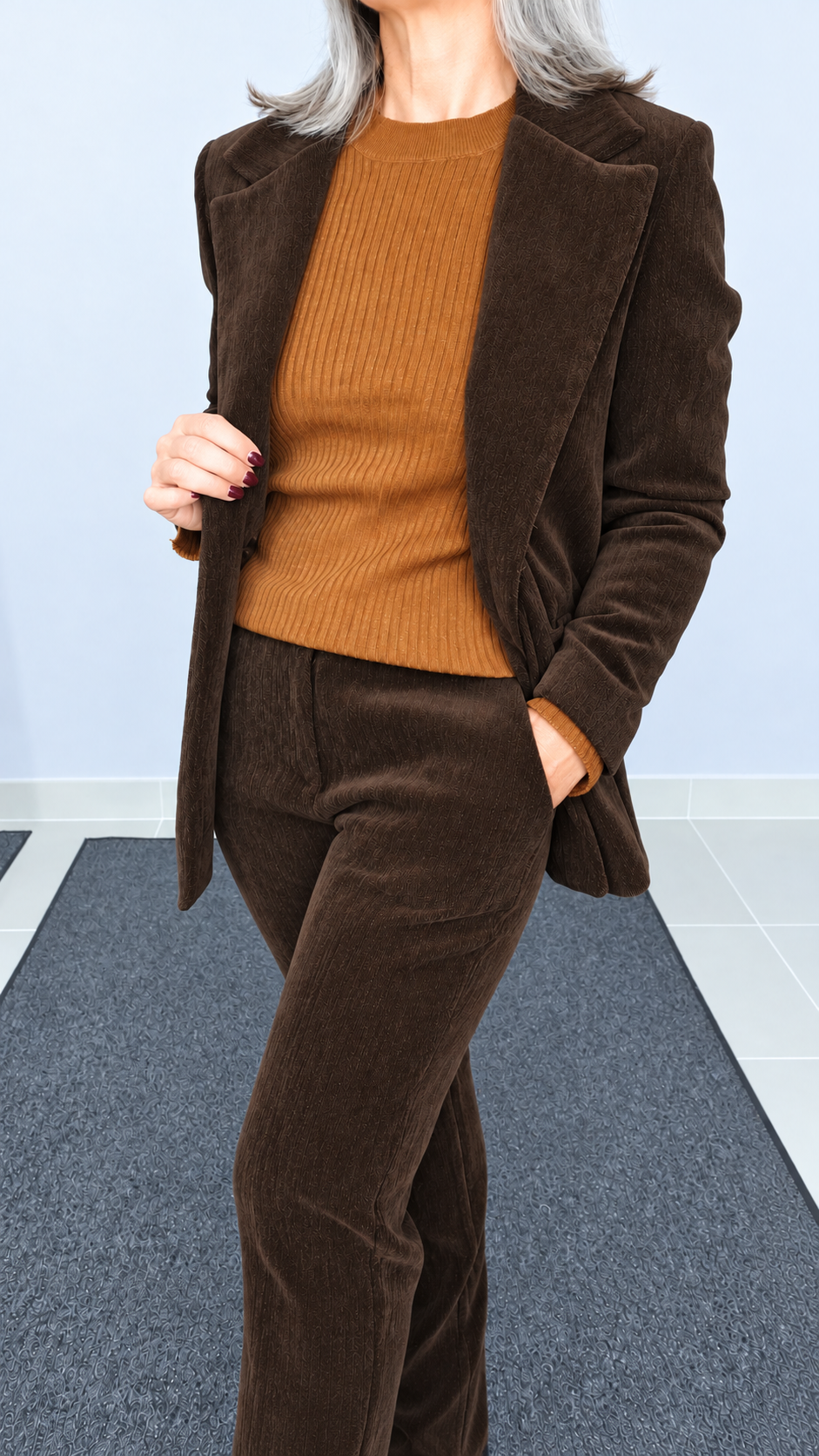 PANTALONE VELLUTO ELASTICO DIETRO