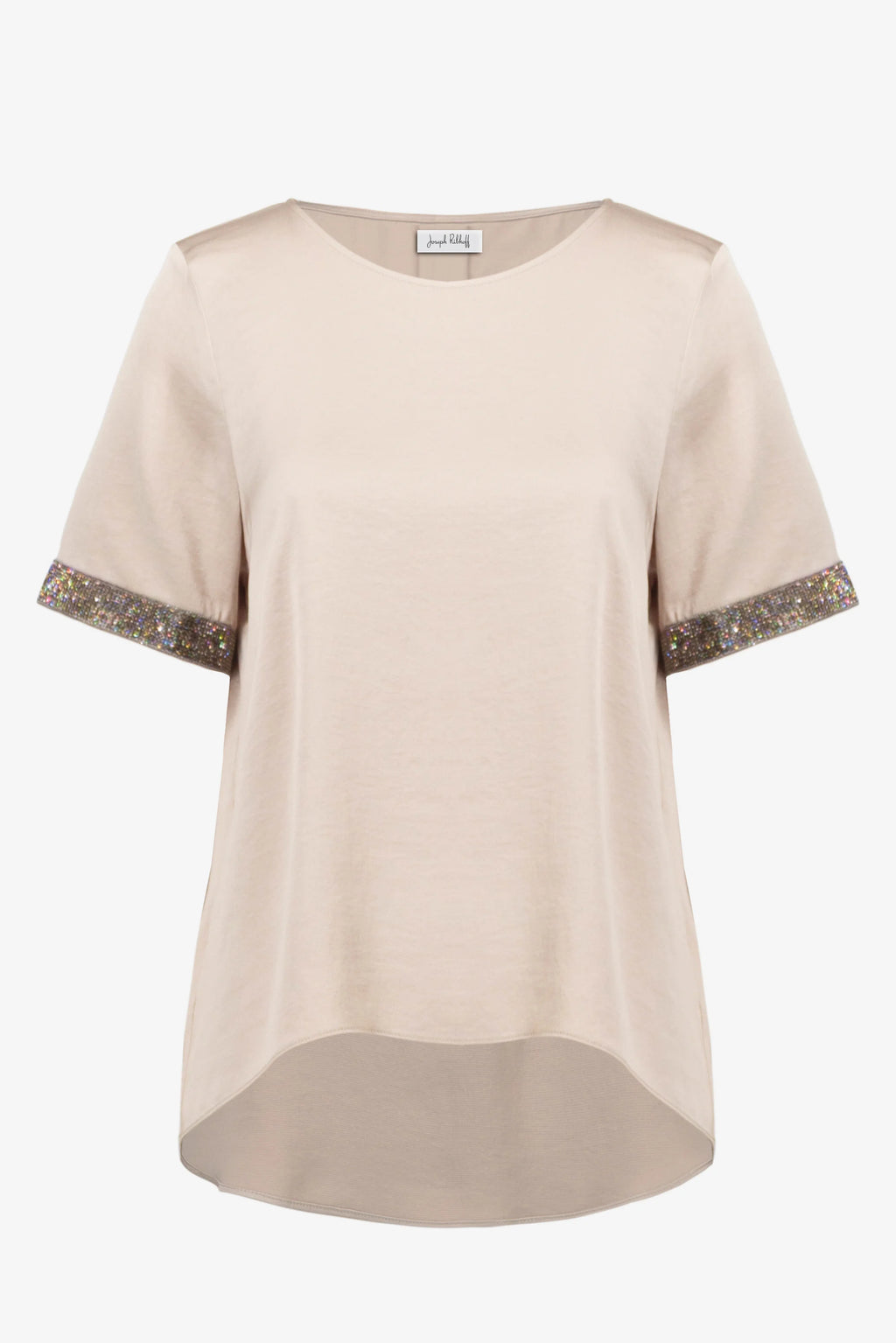 BLUSA IN RASO E STRASS