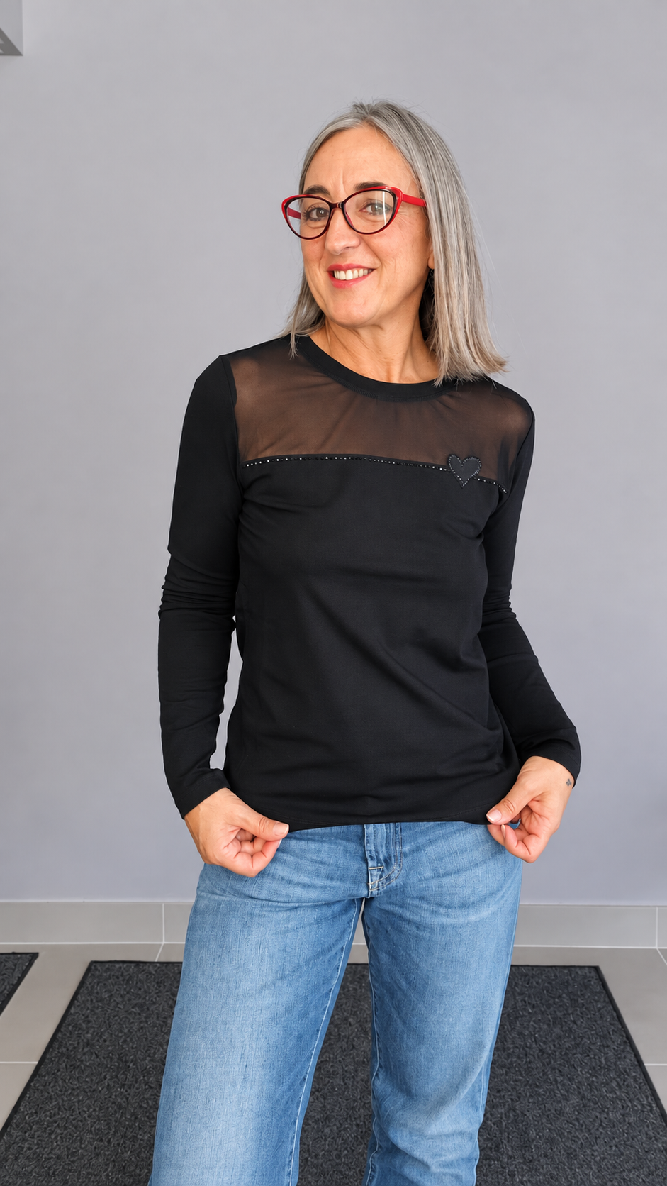 T-SHIRT MAN.LUNGHE CON TRASPARENZA