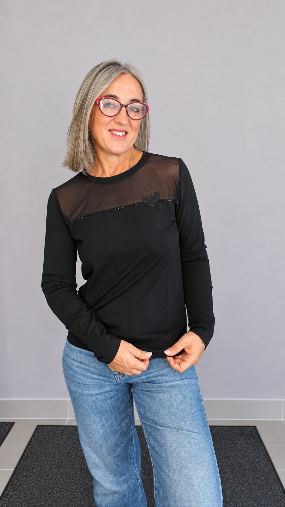 T-SHIRT MAN.LUNGHE CON TRASPARENZA