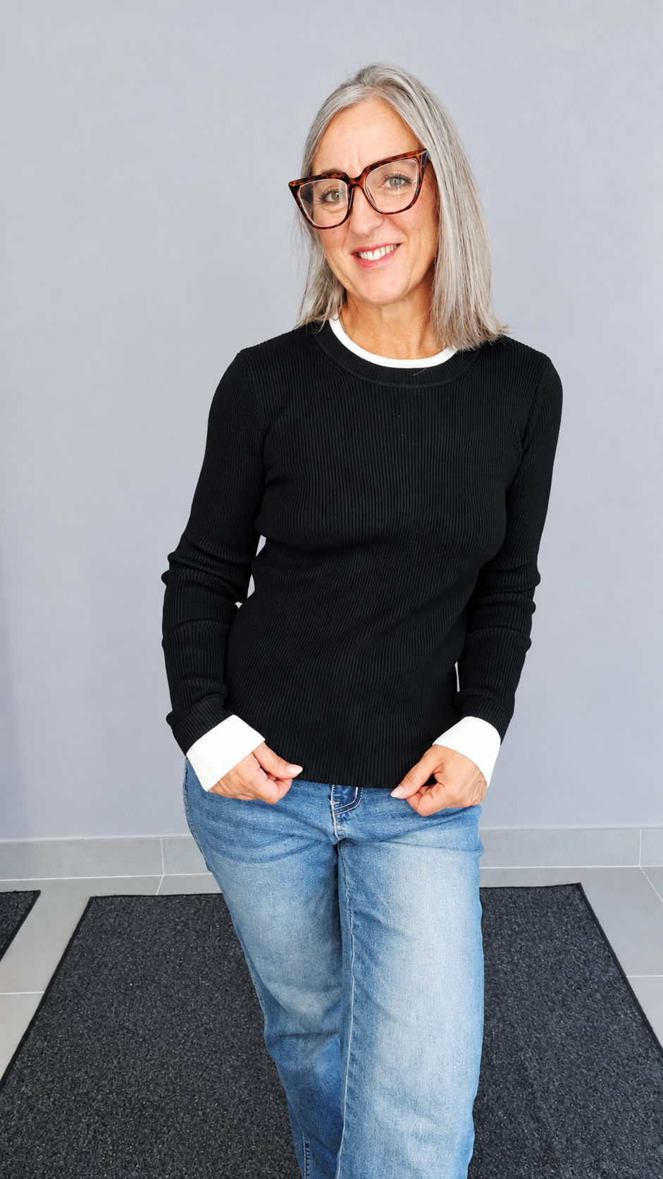MAGLIA BICOLOR A COSTINE
